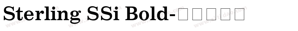 Sterling SSi Bold字体转换